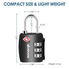 4 Pack Tsa Approved Travel Luggage Locks  Combination Lock Alloy Body  Metal    