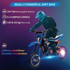 24v Electric Motorcycle For Kids Fast Speed Dirt Bike Motocross Toy Leather Seat