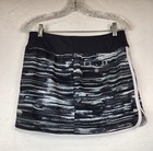 Athleta Women s Swift Side Zip Skort Active Tennis Golf Casual Black White Sz 6