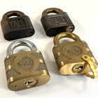 Lot Of 4 Vintage Yale Brass Padlocks No Keys  Lock  Brass Lock