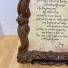 Vintage 70s 80s Era Lords Prayer Wall Art 3d Framed Resin Fauxwood 13  X 10 3 8 
