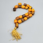 Vtg Amber Butterscotch Brown Caramel Faturan Bakelite Prayer Beads Tested 48g
