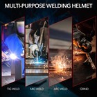 Auto Darkening Welding Helmet With Led Light  True Color View  Grind Mode