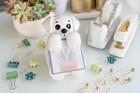 Dog Post It Cute Sticky Note Holder   Dispenser For Desk 3  X 3  Accordion Style