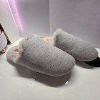 Vince Women   s Gray Knit Wool cashmere Slide Slippers Shearling Lined Us 7 8 M