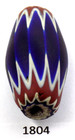 Beautiful Midnight Venetian Antique Chevron Trade Bead African 1804 Bg 39 Murano