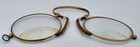 Antique Goldtone Pince Nez Glasses Oval Shape W  Case
