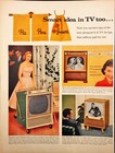 Ge Tv Models Portable Lightweight Mid Century Modern 2 Page 1956 Print Ad