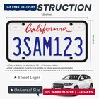 Aujen Silicone License Plate Frames 2 Pack Black Side-opening License Bracket Ho