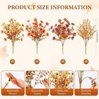 24pcs Shareconn Uv Resistant Artificial Fall Flowers For Outdoor Decor