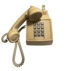 Vintage Itt Cortelco 250044-mba-20m Beige Push Button Corded Phone Usa Untested