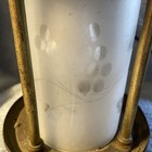 Vintage Brass  Frosted Glass Hanging Light