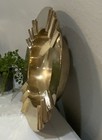 Vtg Large Heavy Solid Brass Cigar Cigarette Tobacco Ashtray Tobacciana Dish