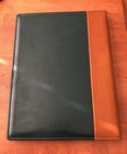 Amoco Logo Tan forest Green Portfolio Legal Pad Faux Leather Vintage