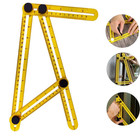 Protractor Multi Angle Ruler Template 4 Folding Angle Measuring Tool Brick Tile 