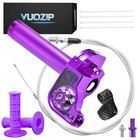 7 8  22mm Cnc Quick Twist Throttle Kit     Universal Aluminum Type A Purple