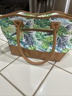 Tupperware Palm Paradise Insulated Lunch Tote Bag With Zipper And Side Pocket 