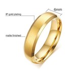 6mm Titanium Steel Wedding Ring Matte Finish Bevel Edges Brushed Comfort Fit