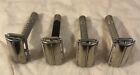 4 Vintage Gillette  Safety Razors Lot C1-r1-c4-k1 All Nice Working Condition