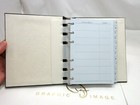 Address Book Leather Cover 6 Ring Binder Graphic Image Dark Brown