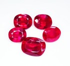 Wholesale Lot Certified Genuine Ruby Gemstone 35 36 Cts 5 Pcs Mix Shape Faceted