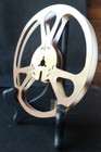 Goldberg Bros  Reflex Hammered Metal Empty Film Reel  Made In U s a 