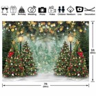 Zthmoe 7x5ft Polyester Winter Christmas Tree Photography Backdrop Pine Tree W   