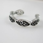 925 Sterling Silver Toe Ring-filled Infinity Toe Ring- Textured -adjustable