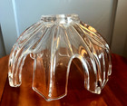 Vintage Clear Art Glass Lampshade 10    Sculptural Cofrac Style Shade Petals