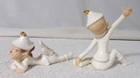 Vintage Christmas Pixie Elf Figurine Figure Set Lefton 