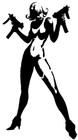 Gun Woman Portrait Stencil For Custom Painting And Artistic Expression - Sten   