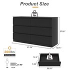 Sleek Black 6-drawer Dresser For Bedroom   Kitchen Storage Solutions