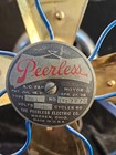 Antique Colonial Peerless 12    Table Fan Brass Blades Blue Cage Adjustable Speed