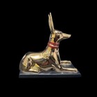 Vintage Franklin Mint Anubis The Jackal God Statue Gold Egyptian Decor Figurine
