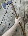 Custom High Carbon Steel Tomahawk   Hatchet  Axe   Integral Engraved Handle