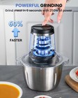 Linkchef 6 Cup Food Processor 250w Electric Meat Grinder Vegetable Chopper