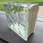 Vtg Corner Glass Block Mulia Clear Wave Swirl  Pattern 7 1 2       3 7 8    Germany
