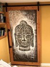 Sliding Barn Door 48 5x88 5 Interior Wood Buddha Art Handmade New Track Hardware