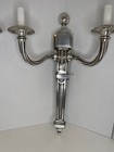 1920 s Caldwell 2 Lights Silvered Bronze Sconces Neoclassical Empire Sconces