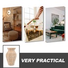 Straw Vase Wicker For Stems Seagrass Large Country Indoor Decoration