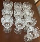 Libbey Strawberry Diamond Wine  Brilliant Cut Glass Set Of 10