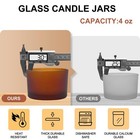 Showin Thick Candle Jars For Making Candles 16 Pcs 4 Oz Empty Jars Wood Lids