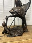 Antique Japanese  Bronze 3 Cranes  Incense Burner Possibly Late 19th C  19  