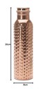 Pure Copper Water Bottle For Ayurveda Health Benefits 1000ml Set Of 2 Hammered