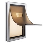 18 x28  Aluminum Large Pet Dog Door Flap Magnetic Locking Screen Wall Gate Frame