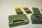 Vintage Singer Sewing Lot Parts Pieces Box Advertising Booklet Presser Foot