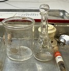 Vintage Laboratory Glassware     Pyrex   Tubes  1950s Science Lab Kit Apothecary