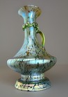 Loetz Creta Papillion Iridescent Art Glass Vase Bohemian  Pn I-6649 i Circa 1898