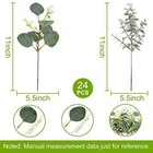 Artificial Eucalyptus Stems 24pcs Mixed Eucalyptus Greenery Stems Green 3