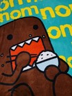 Domo Kun Nom Nom 2011 Blanket Plush Throw Rare 50x60 